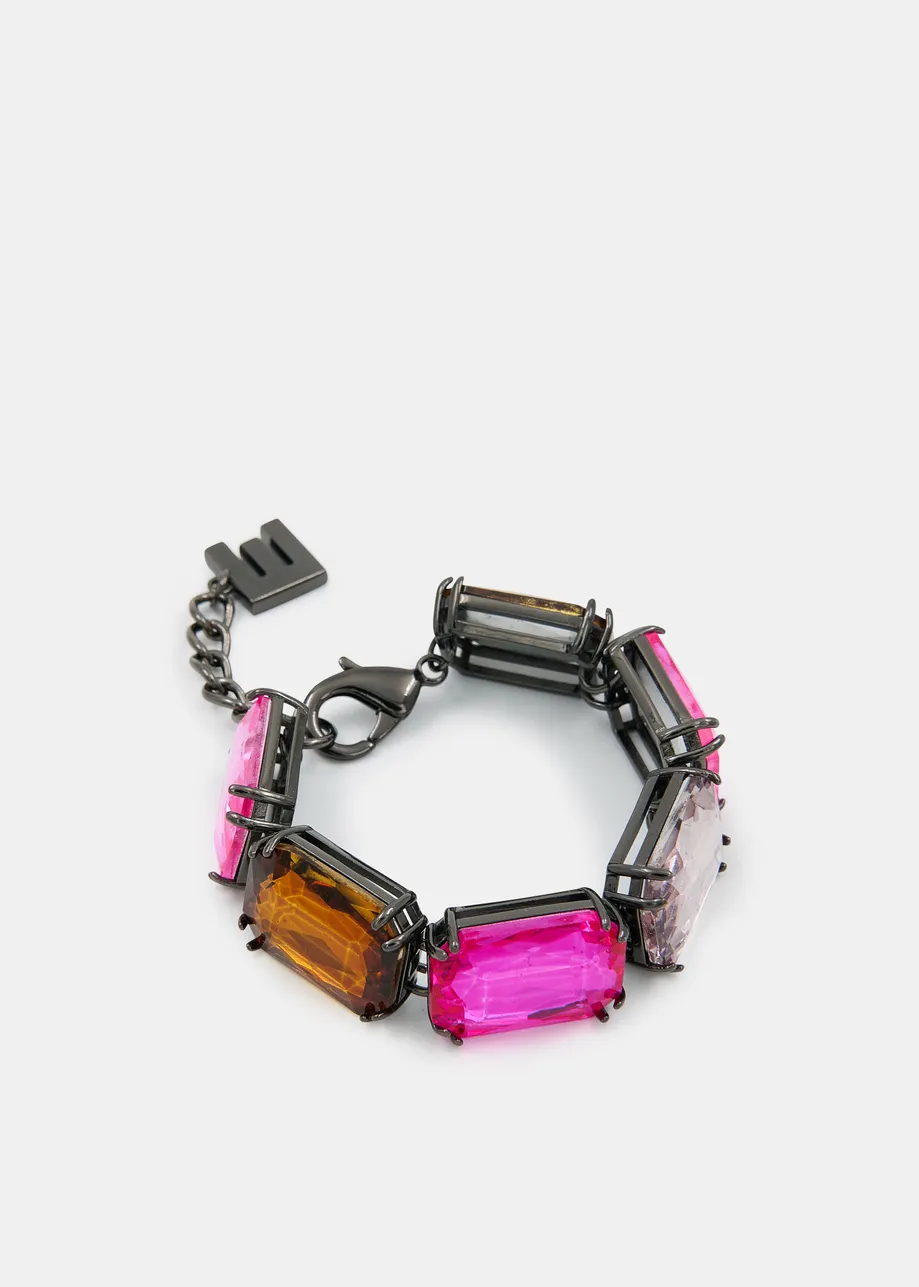 Multicolor rhinestone bracelet