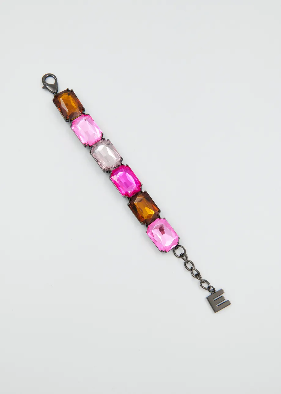 Multicolor rhinestone bracelet