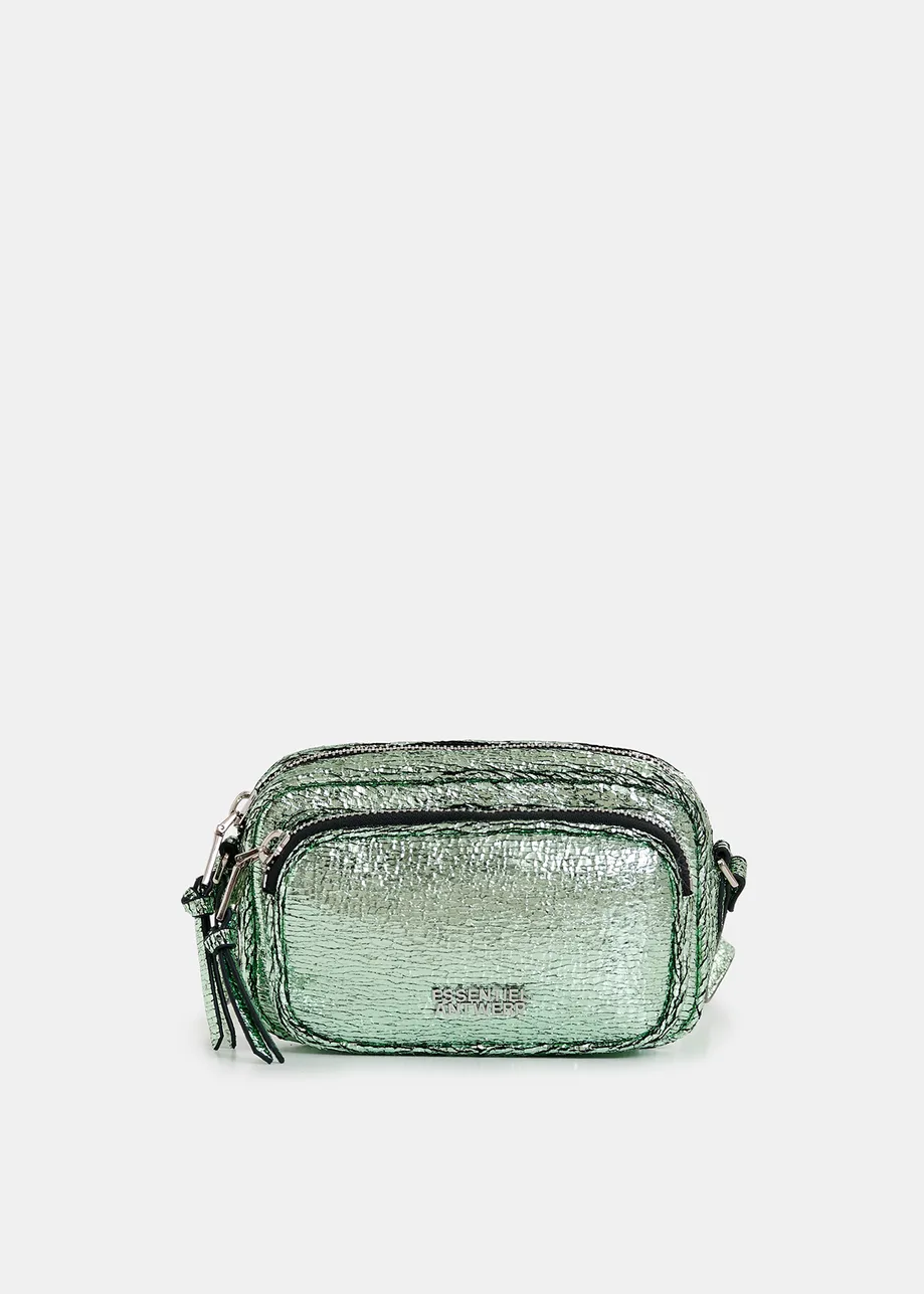 Green metallic shoulder bag