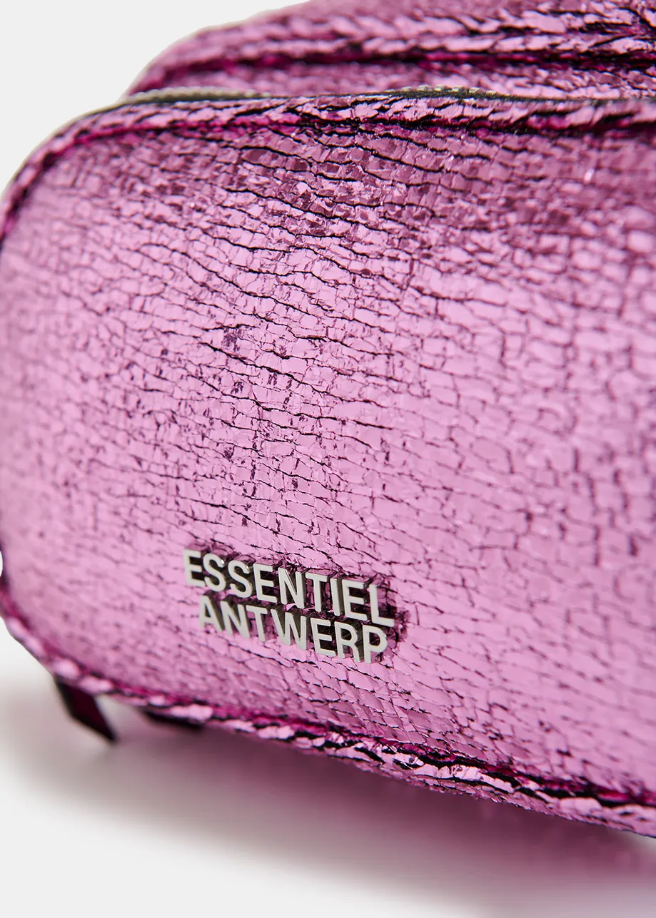 Pink metallic shoulder bag