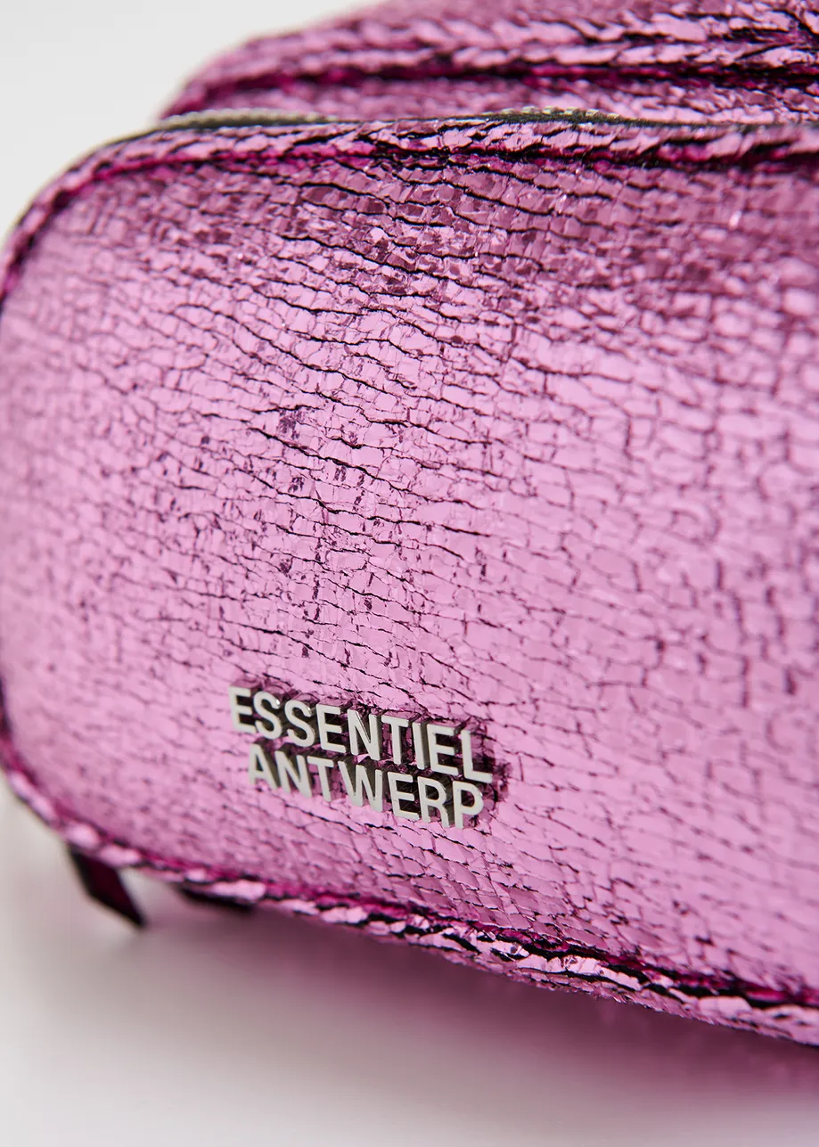 Pink metallic shoulder bag