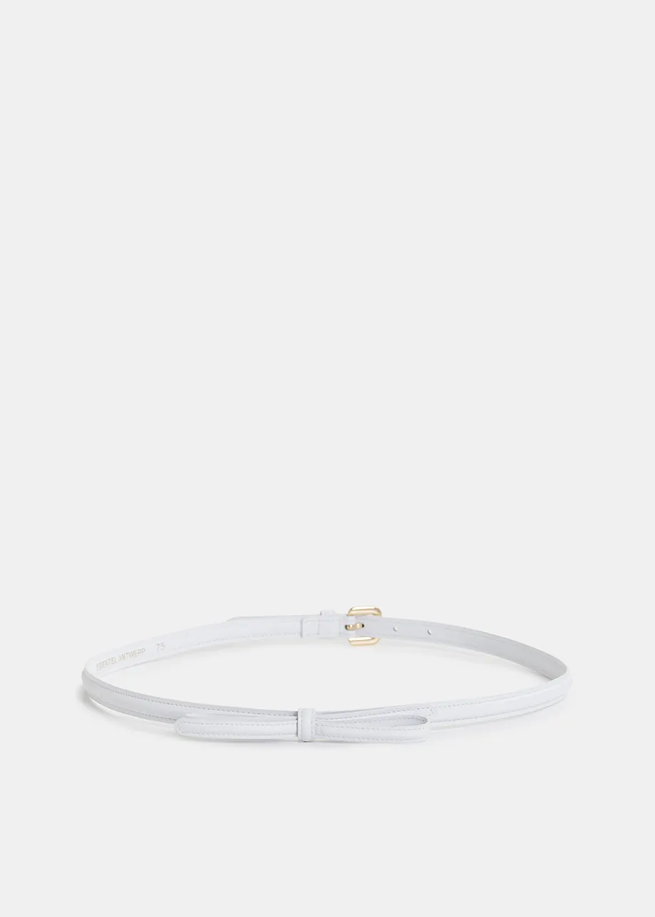 Off-white thin belt with bow detail