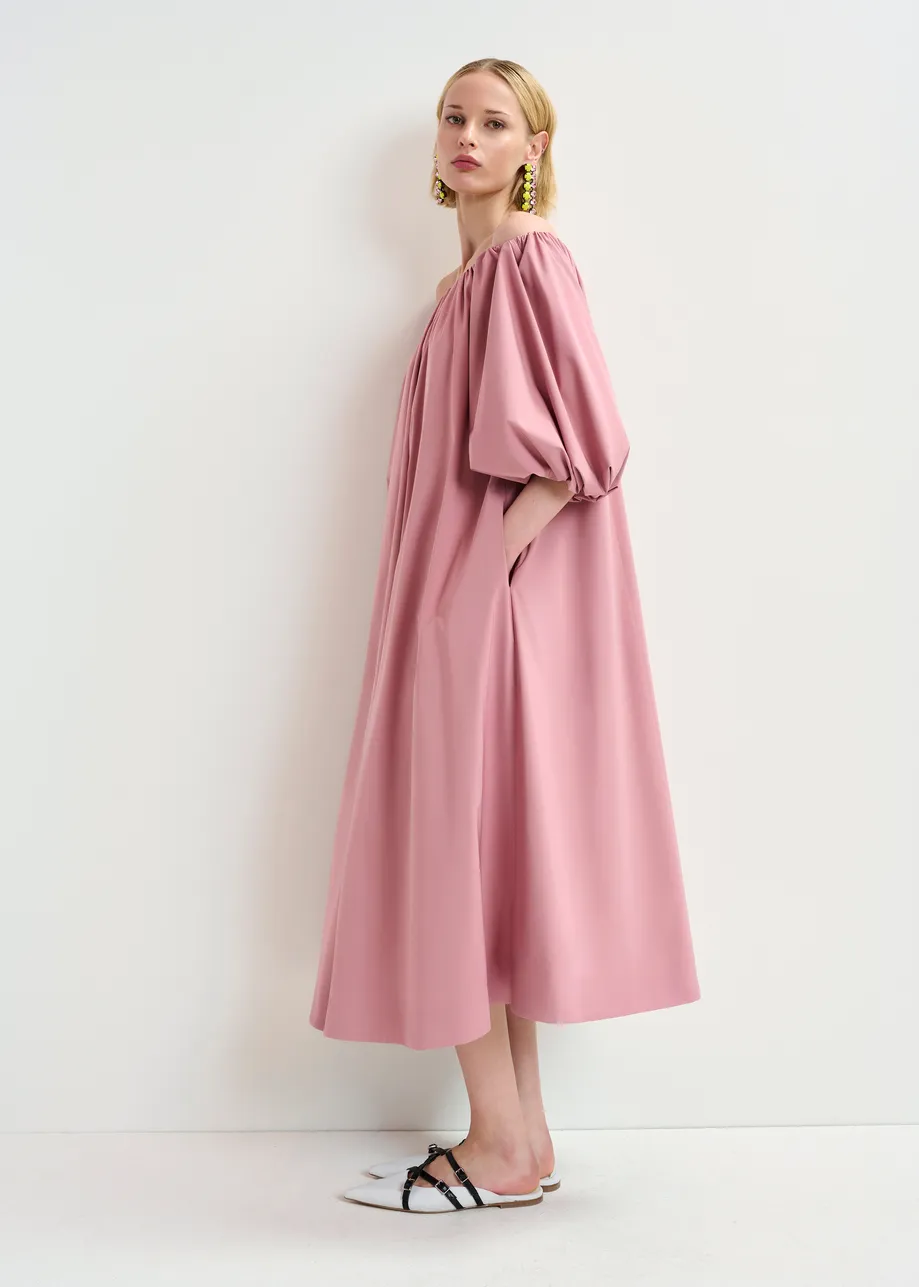 Mauve off the shoulder midi dress