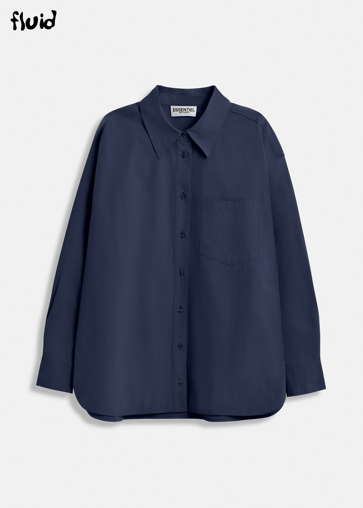 Dark blue cotton shirt