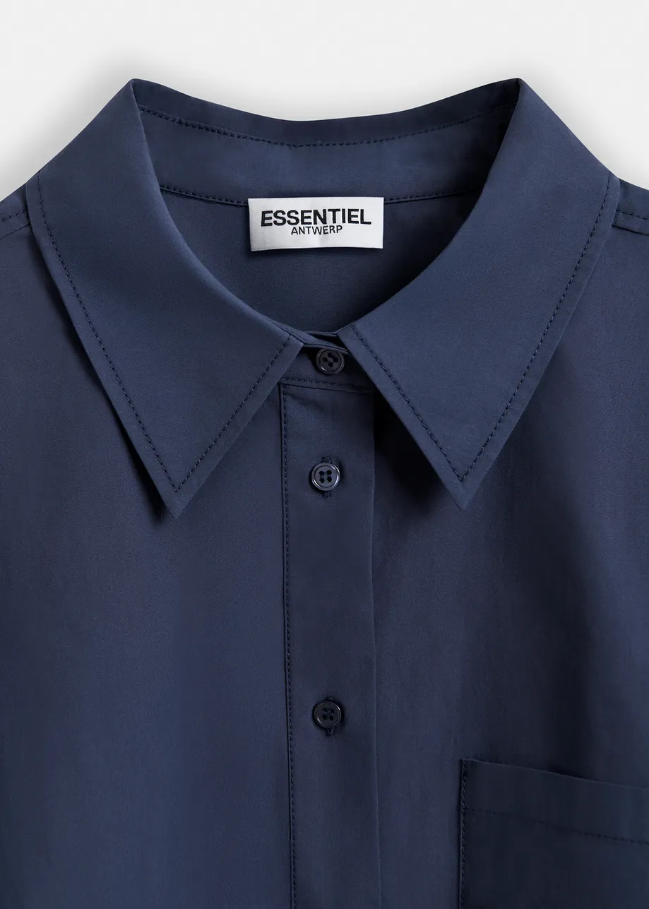 Dark blue cotton shirt