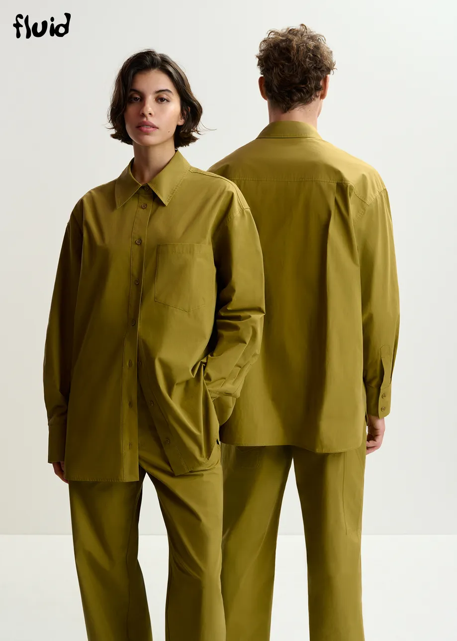 Khaki cotton shirt