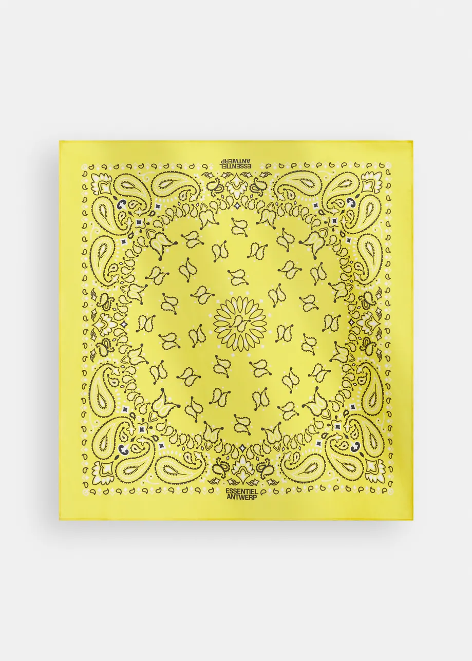 Schal mit Bandana-Print in Gelb und Schwarz