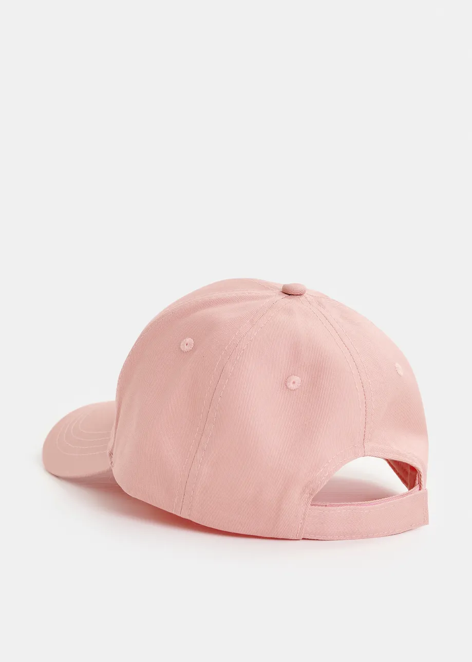 Pink embroidered baseball cap