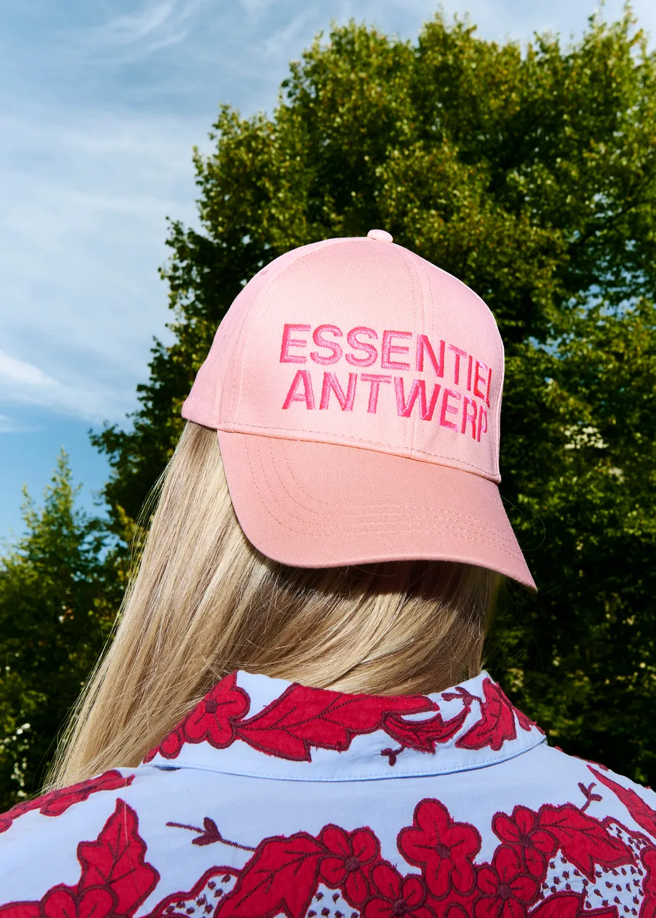Pink embroidered baseball cap
