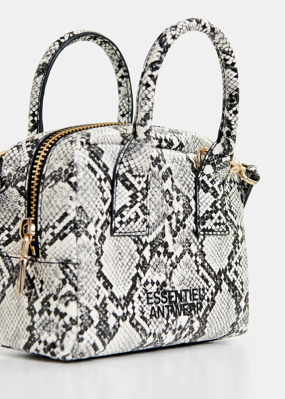 Off-white and black snake print mini bag