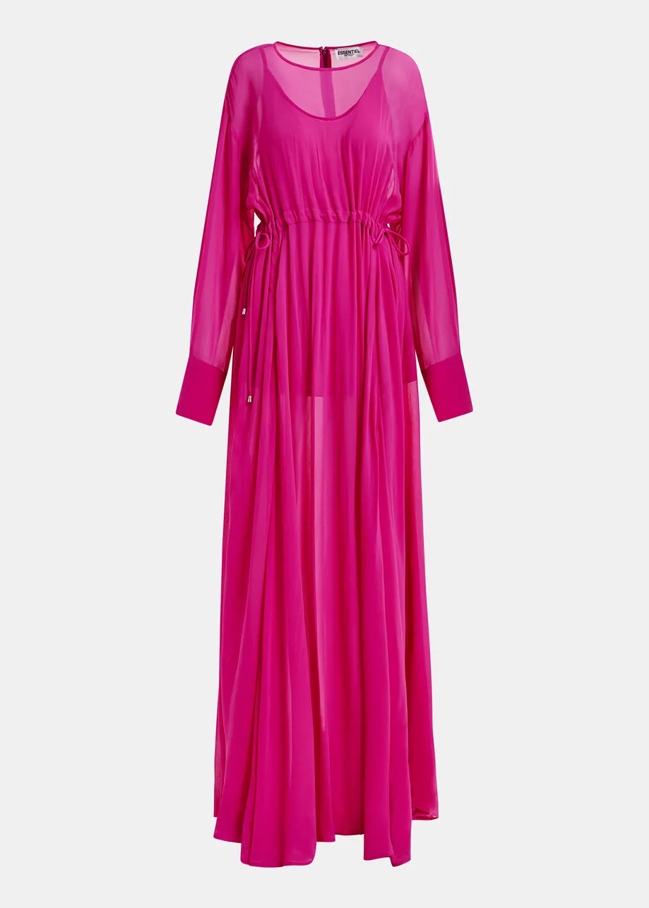 Roze maxi-jurk