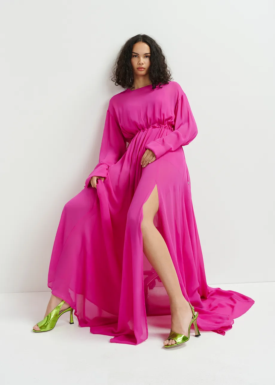 Pink maxi-length dress