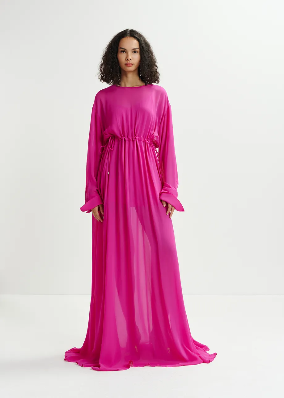 Pink maxi-length dress