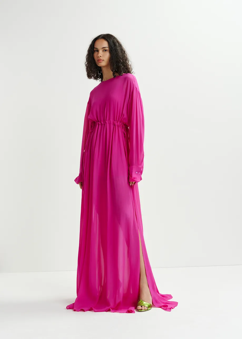 Pink maxi-length dress