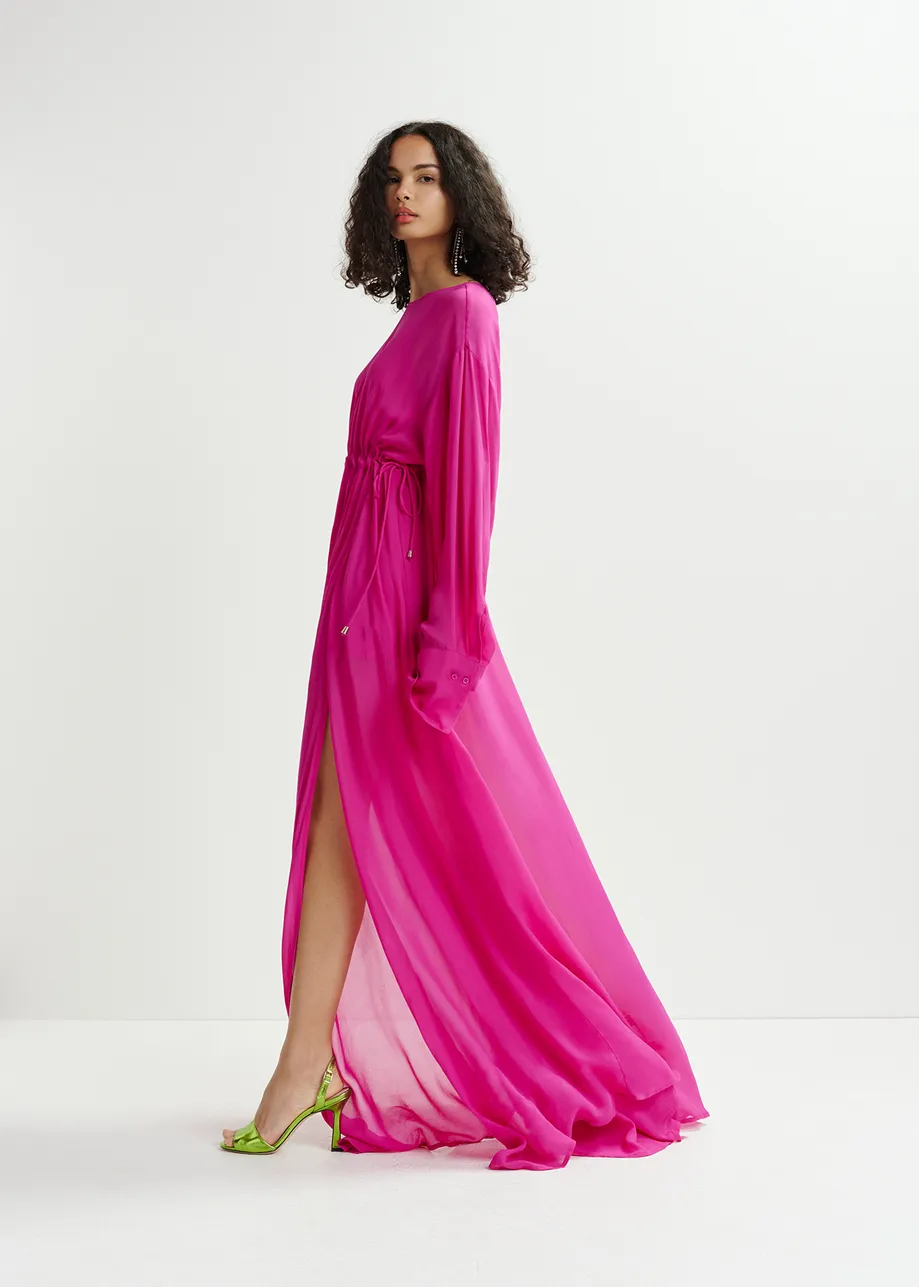 Roze maxi-jurk