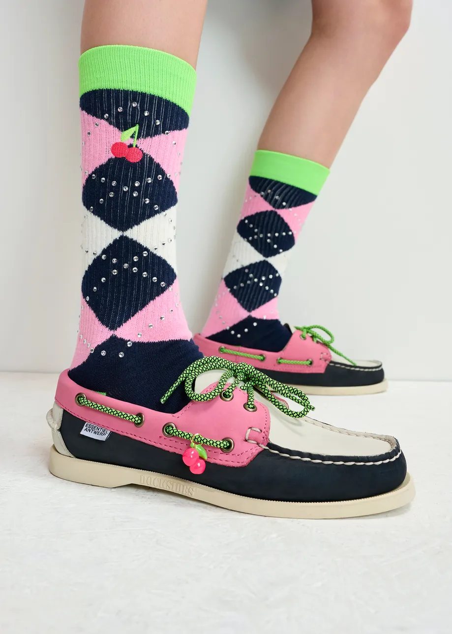 Chaussures bateau multicolores - collaboration avec Sebago