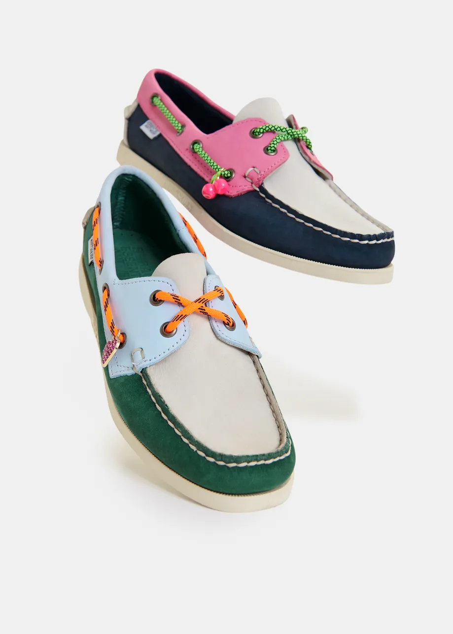 Chaussures bateau multicolores - collaboration avec Sebago