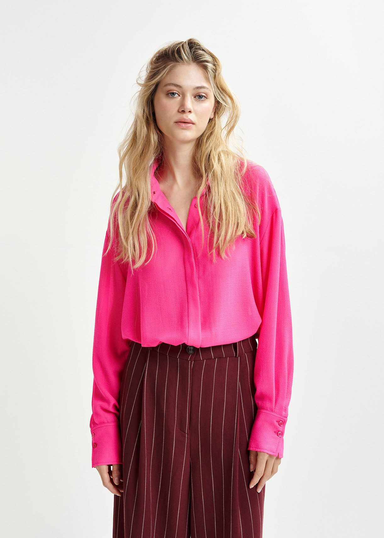 bright crimson pink blast shirt