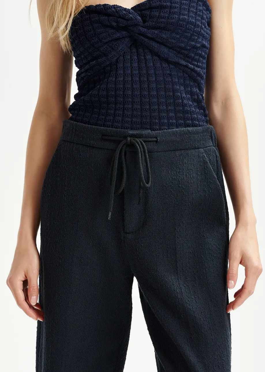Pantalones de mezcla de algodón orgánico, negro