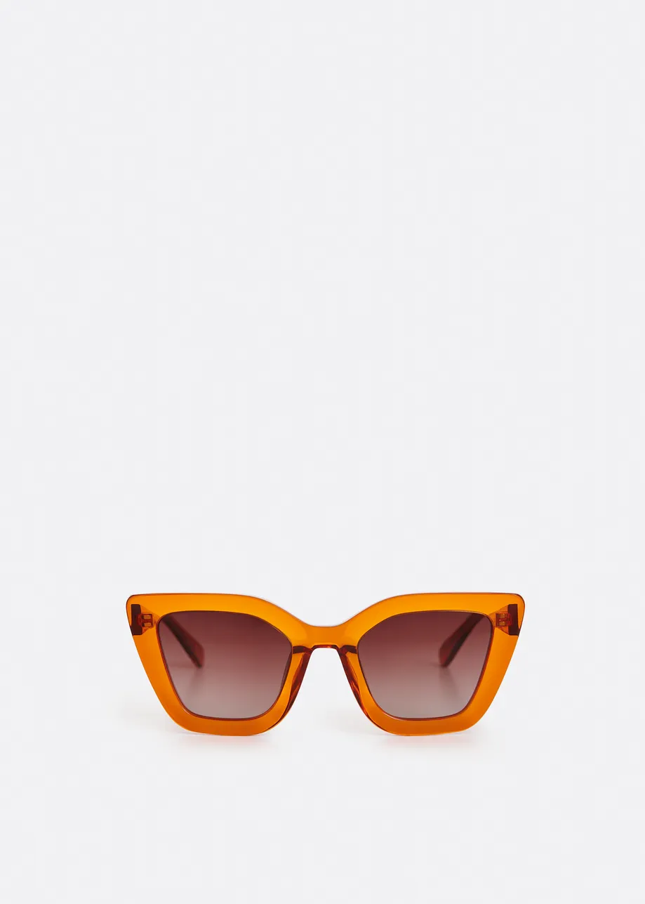 Orange cat eye sunglasses