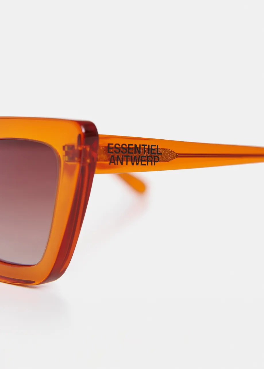Oranje cat-eye zonnebril
