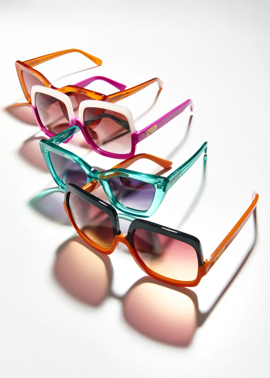 Oranje cat-eye zonnebril