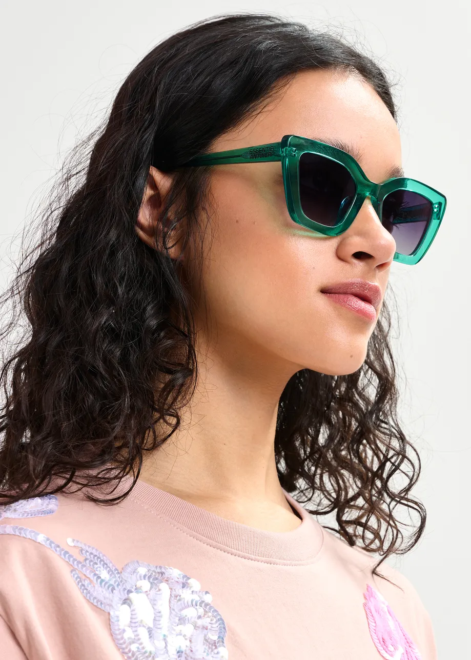 Blaue Cat-Eye-Sonnenbrille