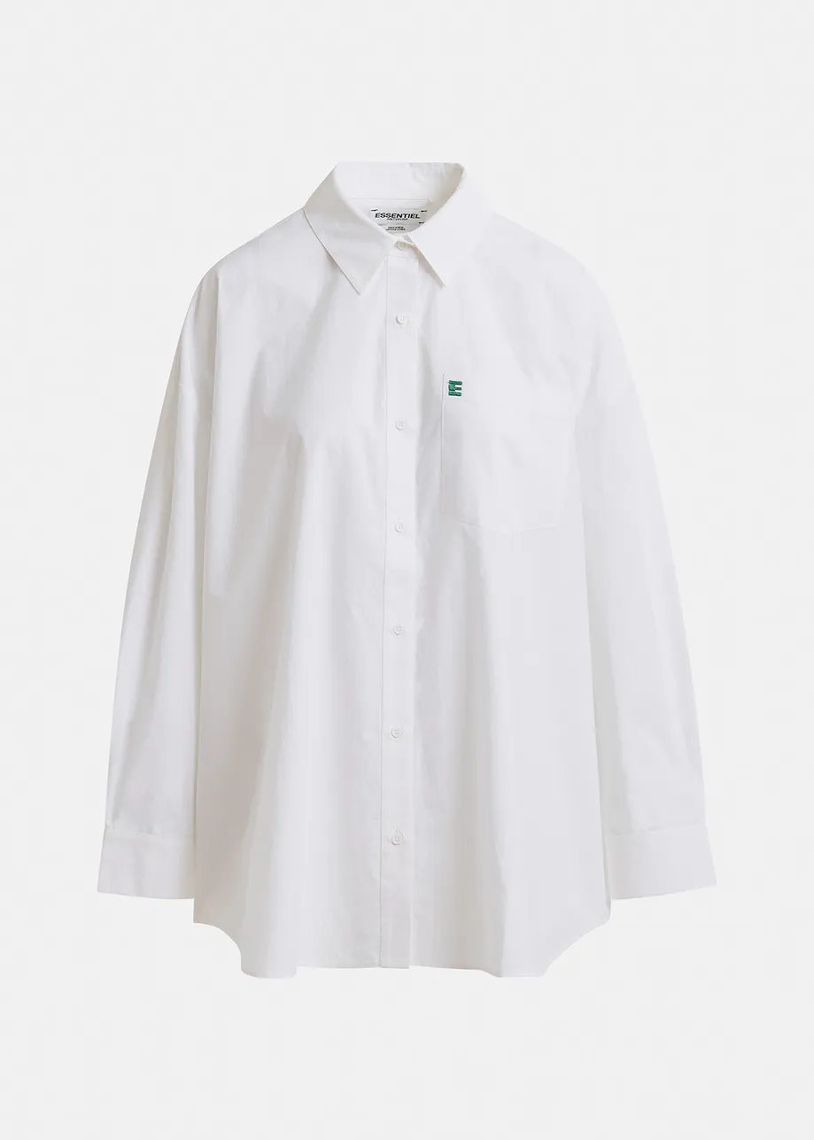 Camisa de algodón, blanco