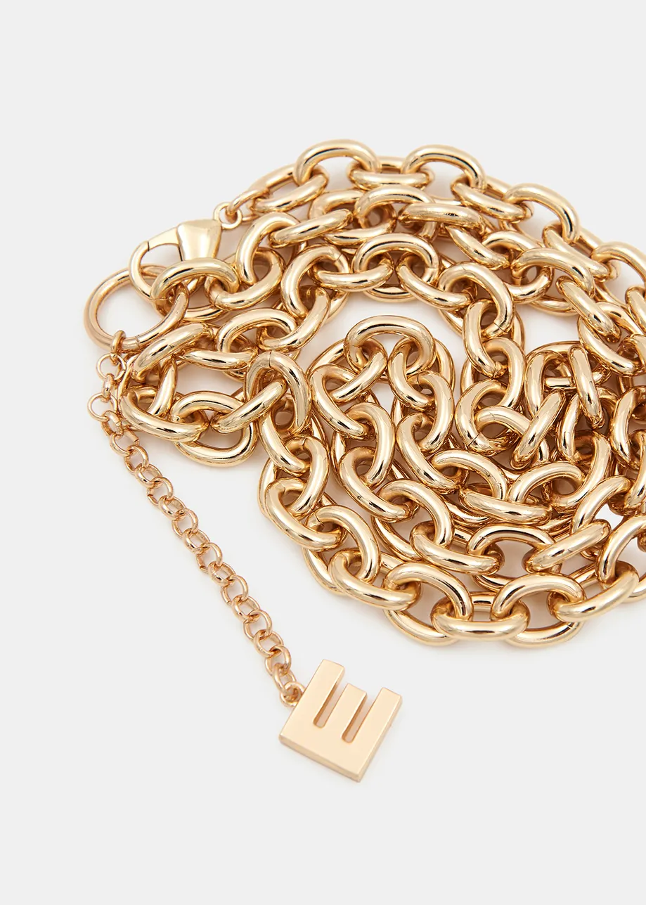 Gold-tone chain necklace