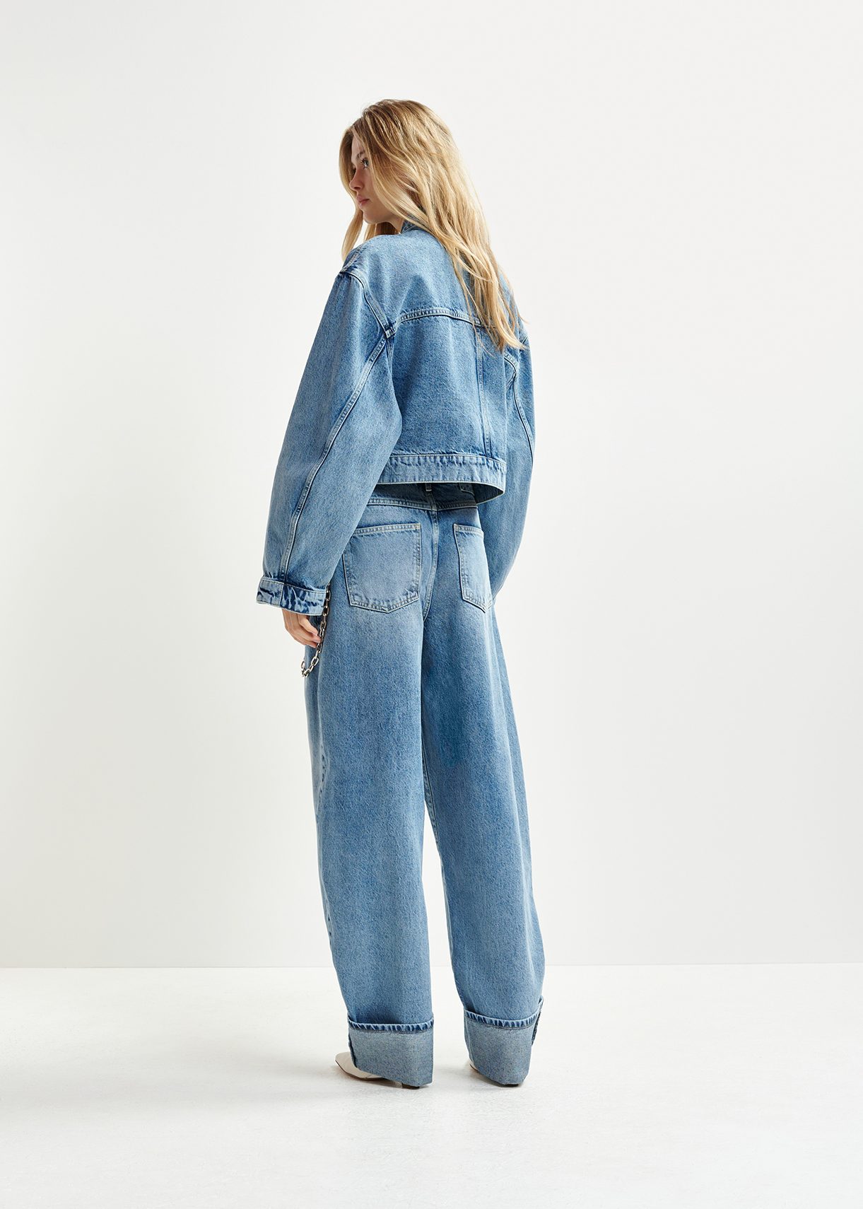 ボトムスその他 Aspesi Double Breasted Jacket In Blue Denim DOUBLE-BREASTED DENIM JACKET - Blue | ZARA Canada