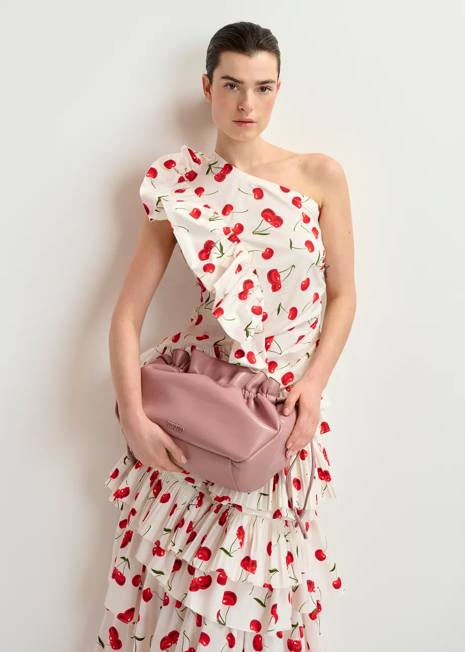 Sac à bandoulière bouffant rose poudré