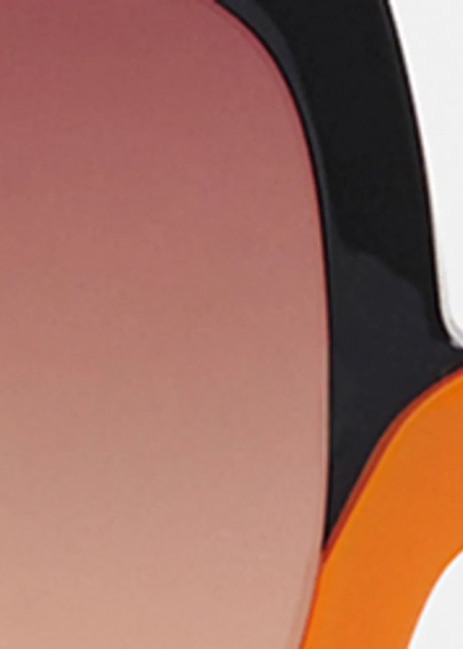 Orange and black oversized two-tone sunglasses