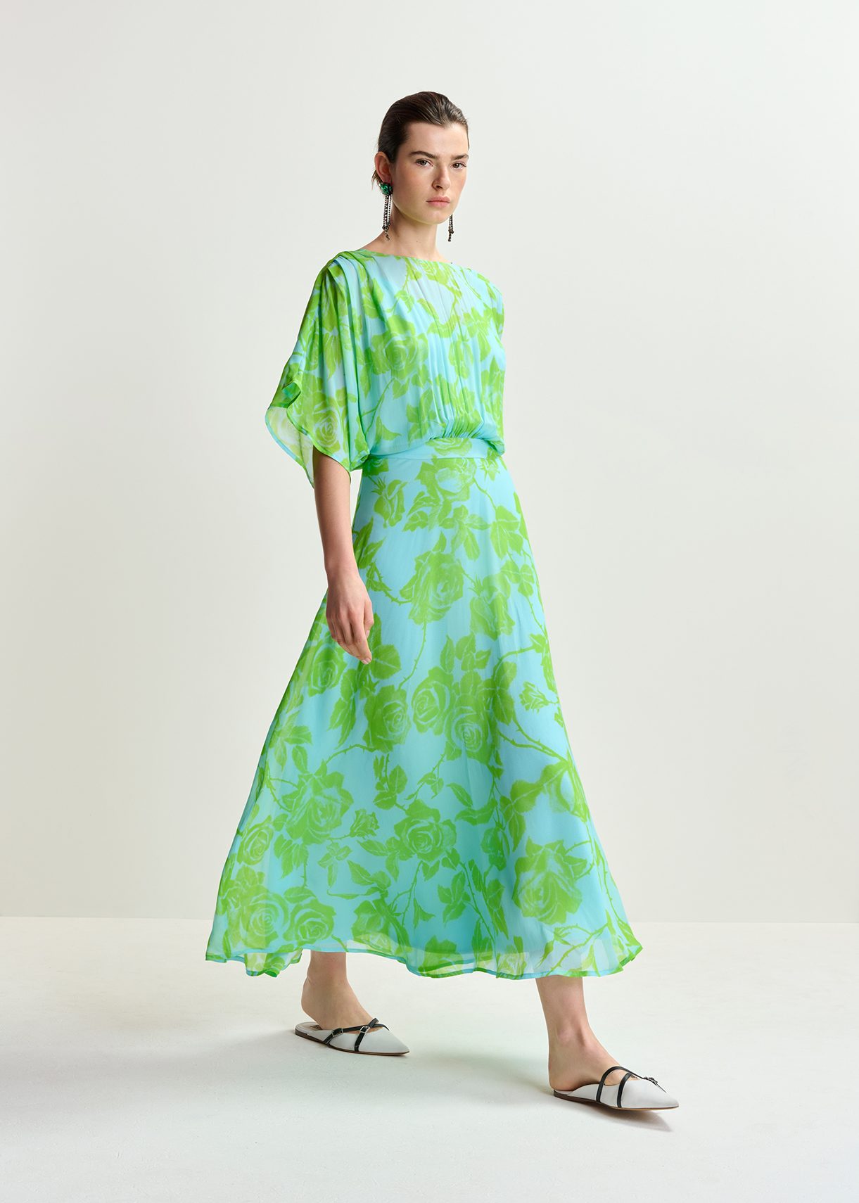 ワンピース [ESSENTIEL ANTWERPILLIGO] Flower midi dress Essentiel - Midi dress floral product - Room12 - Prodotti