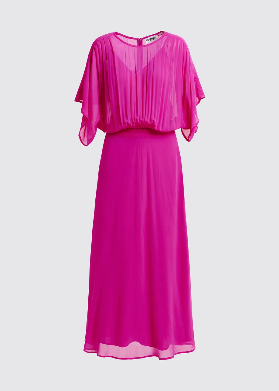 Vestido midi, rosa