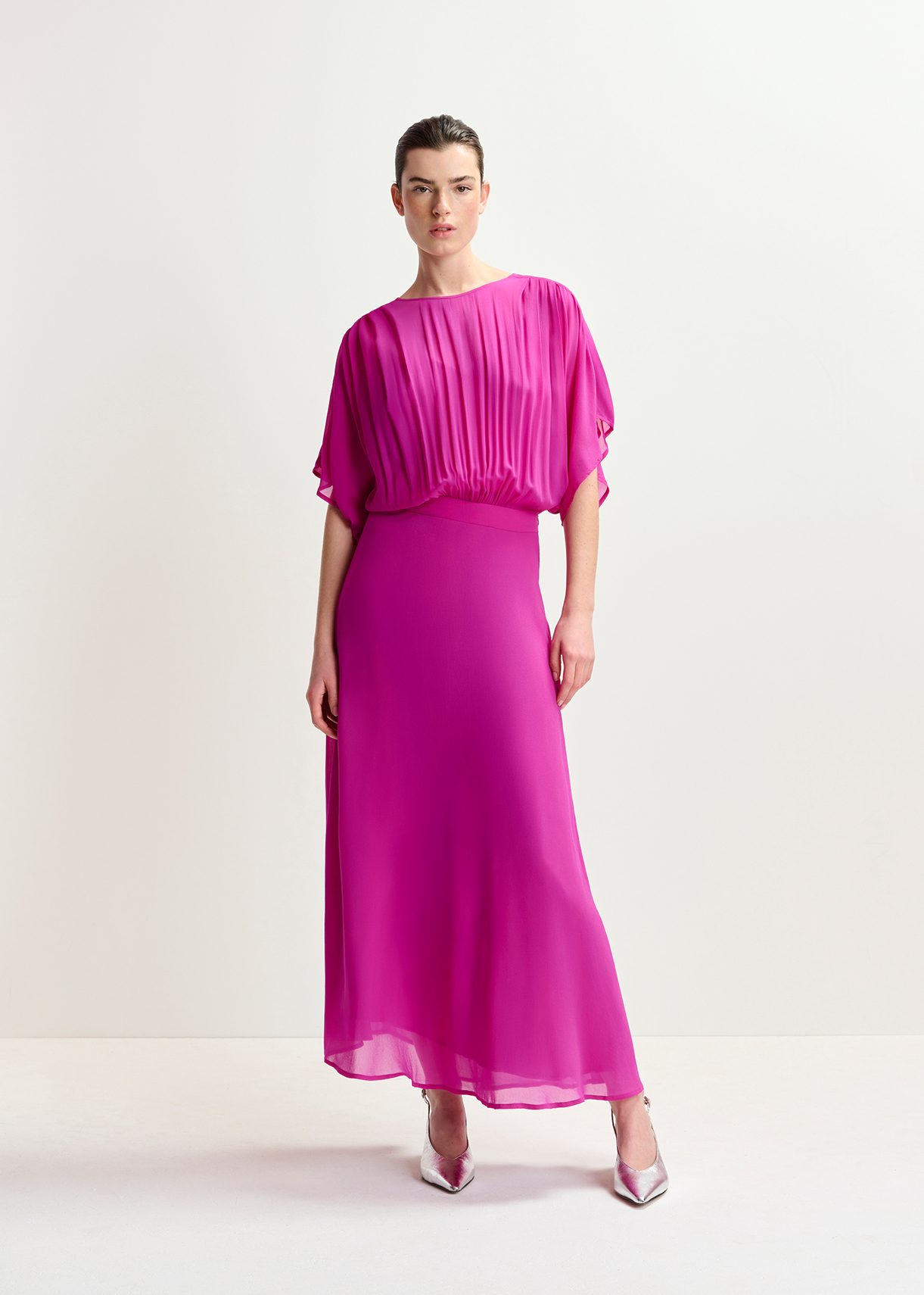 ワンピース ESSENTIEL ANTWERP HAYLEIGH ASYMMETRICAL DRESS Pink midi-length dress | Essentiel Antwerp Belgium