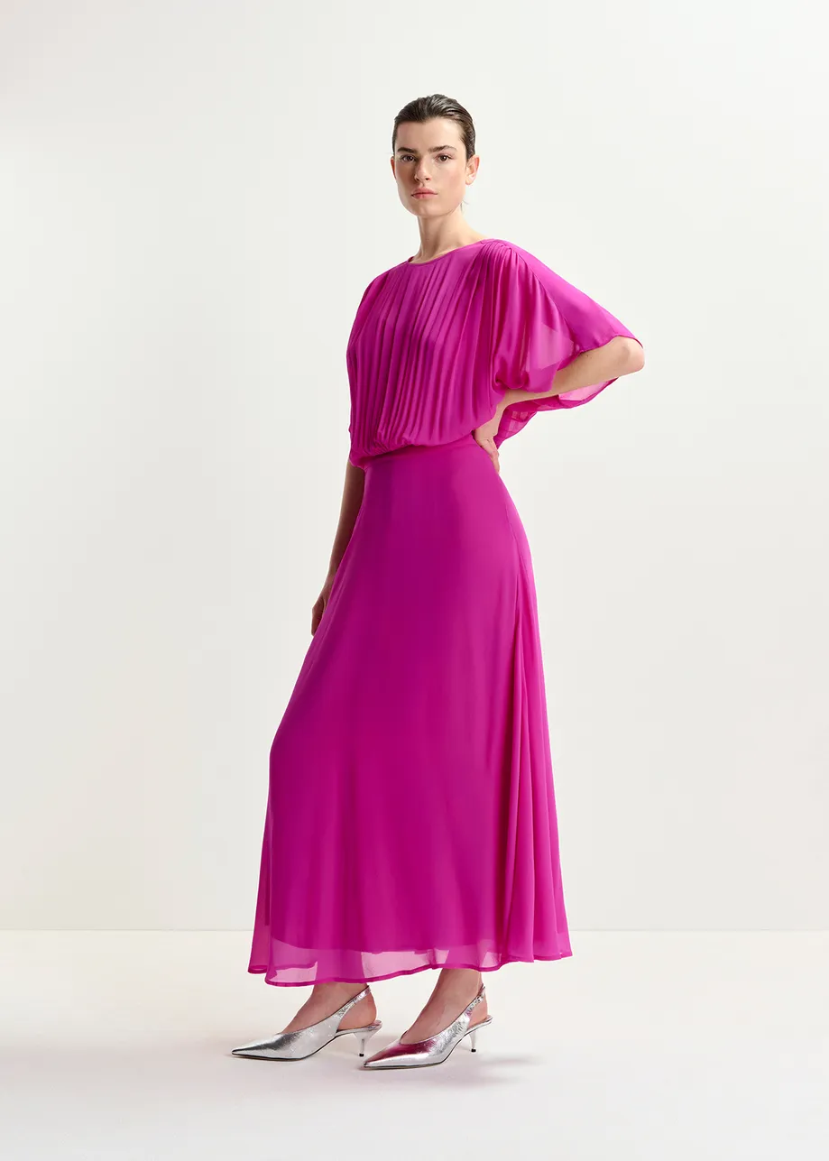 Robe mi-longue rose