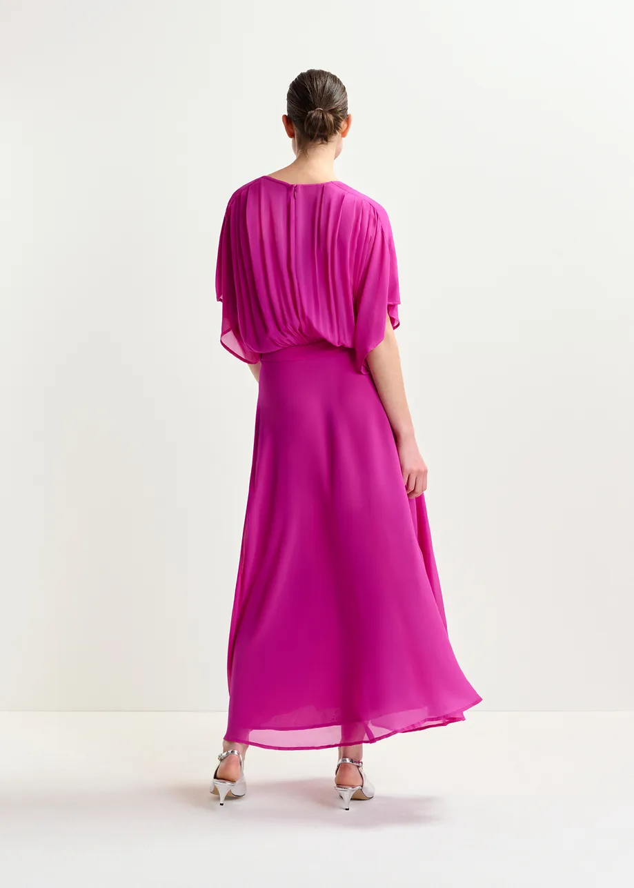 Robe mi-longue rose