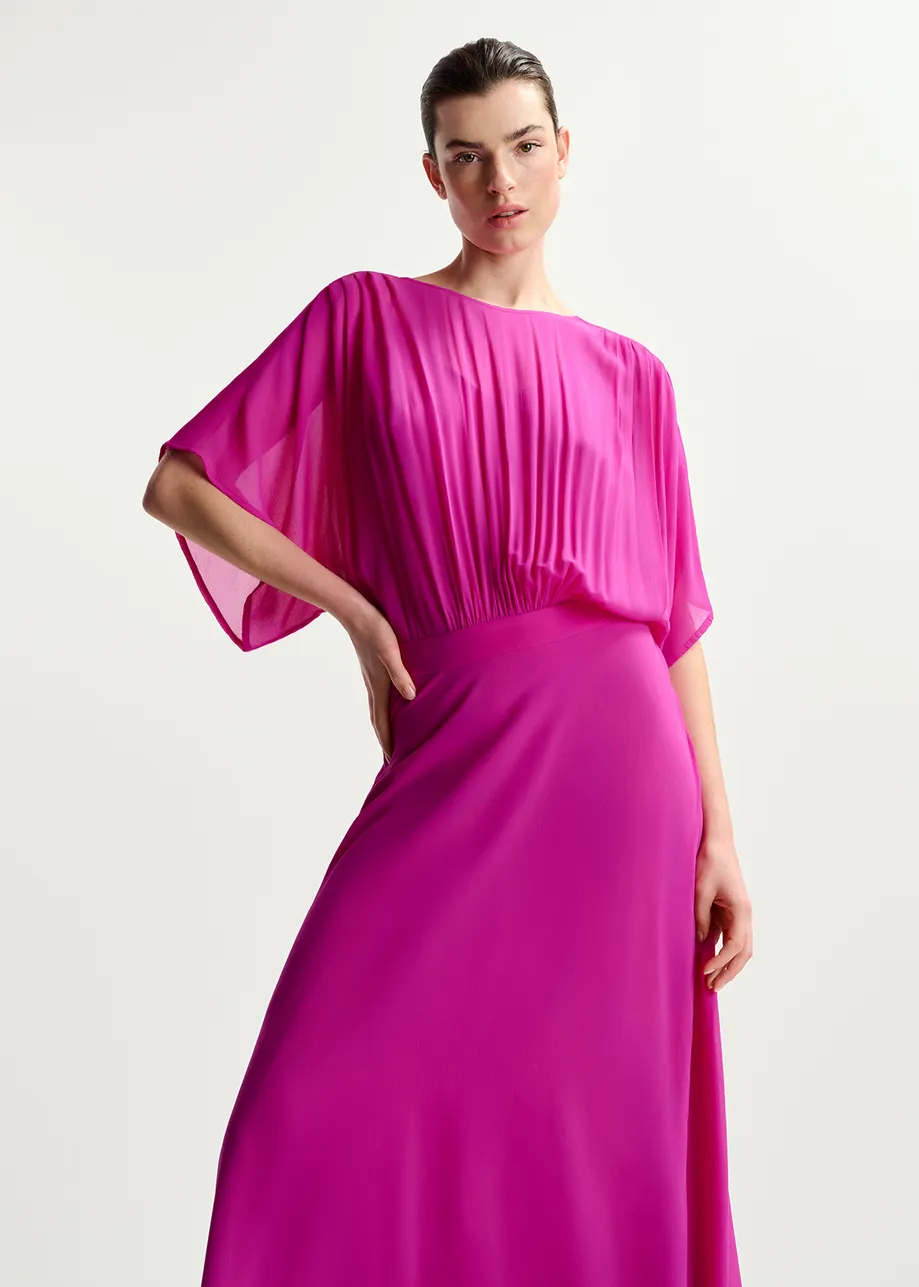 Robe mi-longue rose