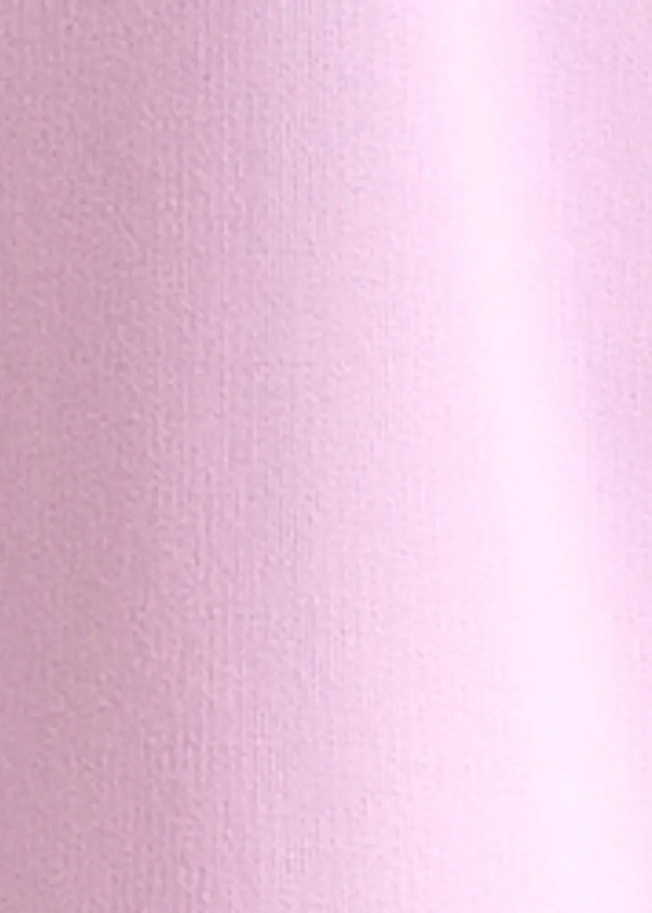 Light pink sweatshirt with removable mesh brooch