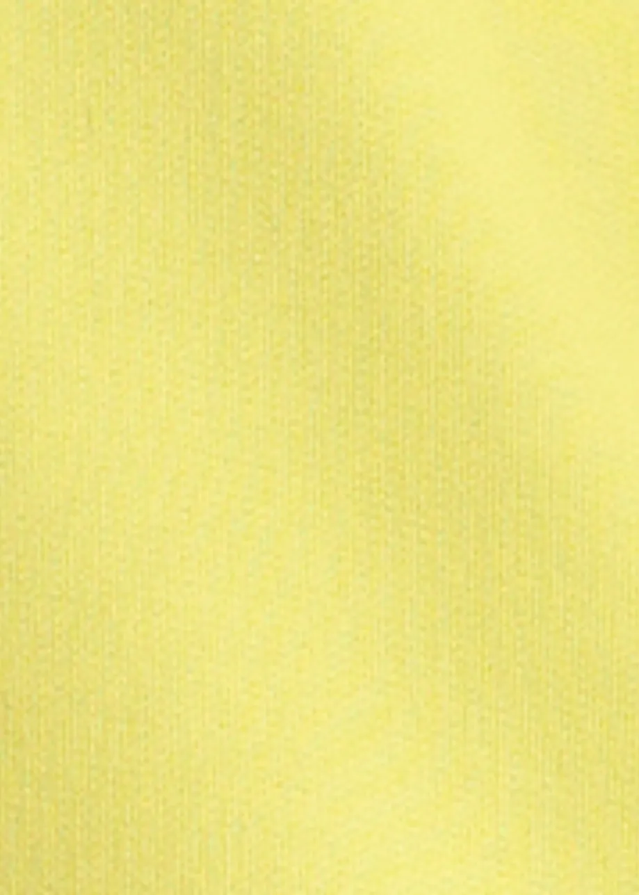 Yellow sweatshirt with removable mesh brooch