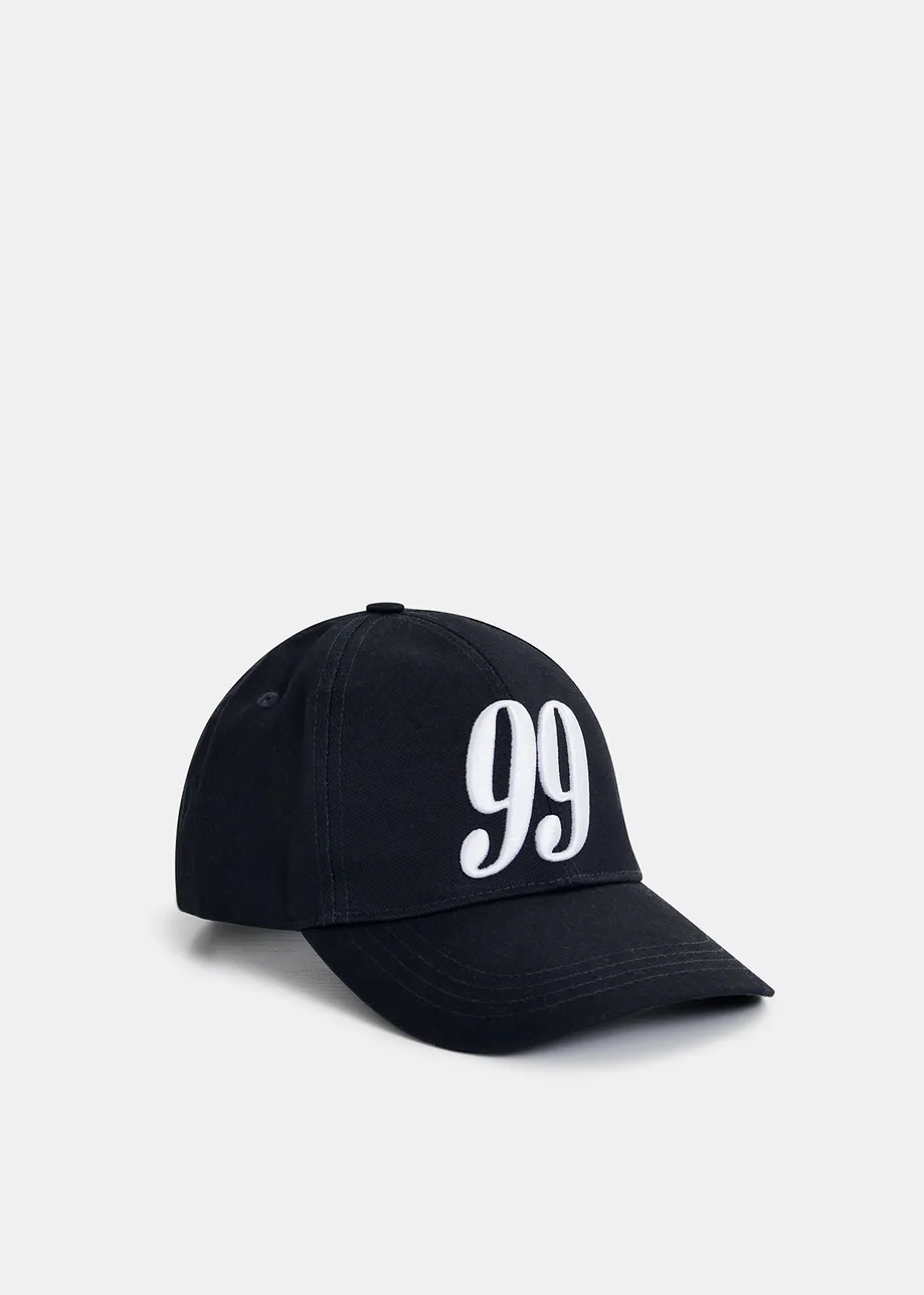 Gorra de béisbol bordada, blanco y negro