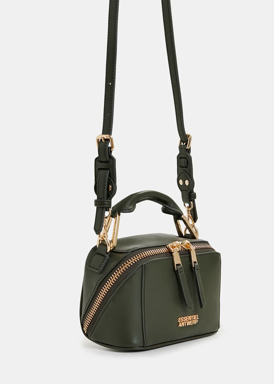 Dark green leather mini bag