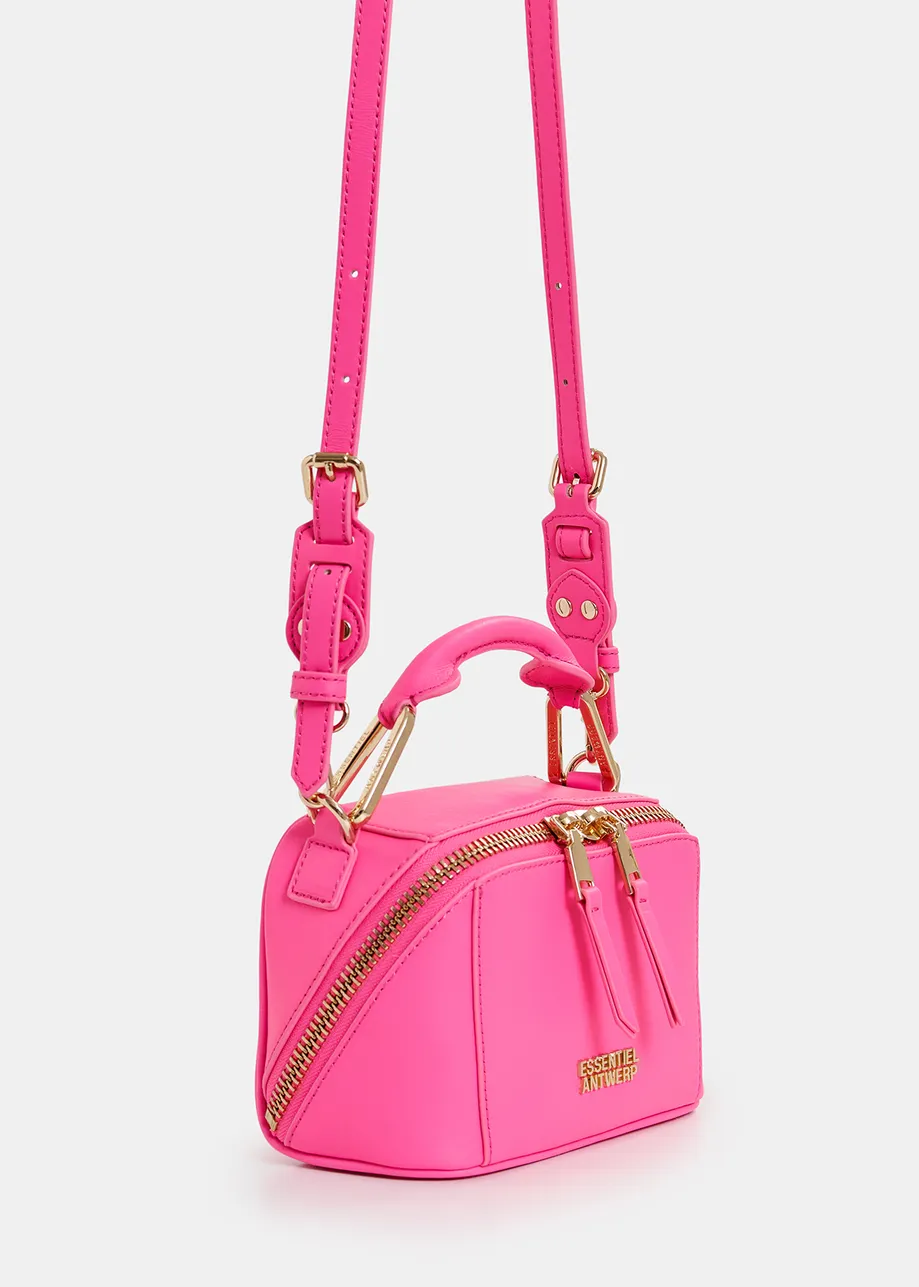 Bright pink leather mini bag