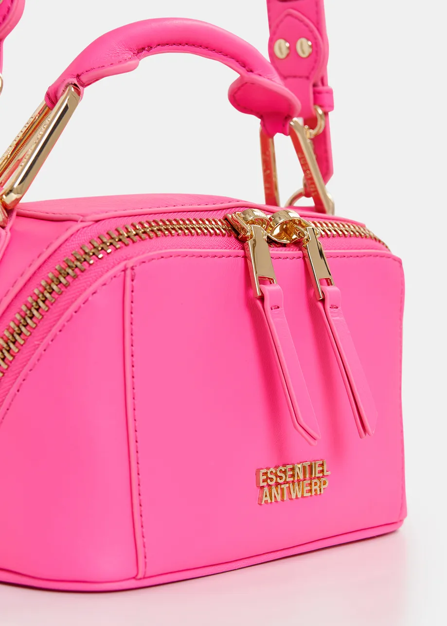 Bright pink leather mini bag