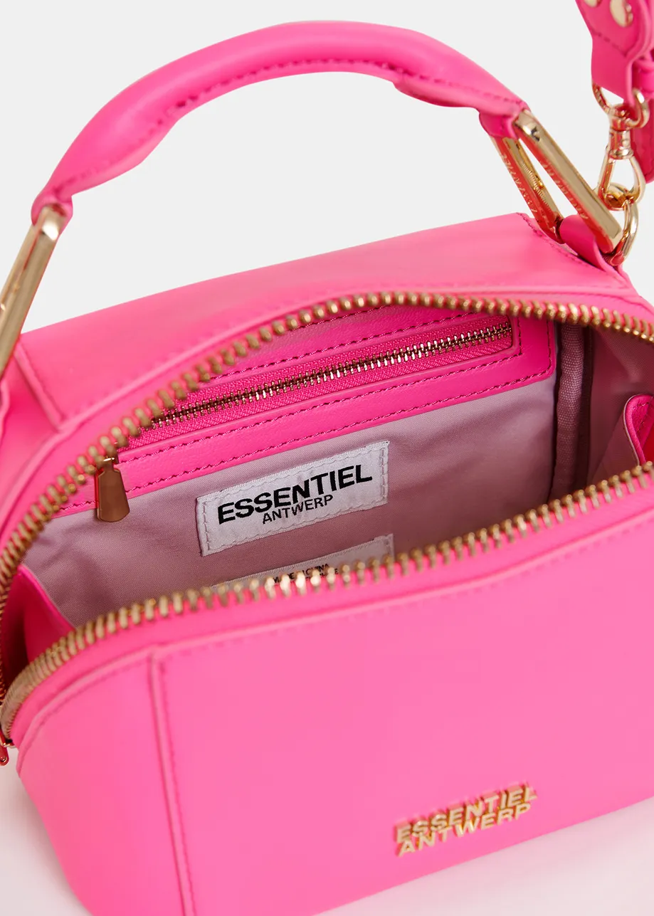 Bright pink leather mini bag