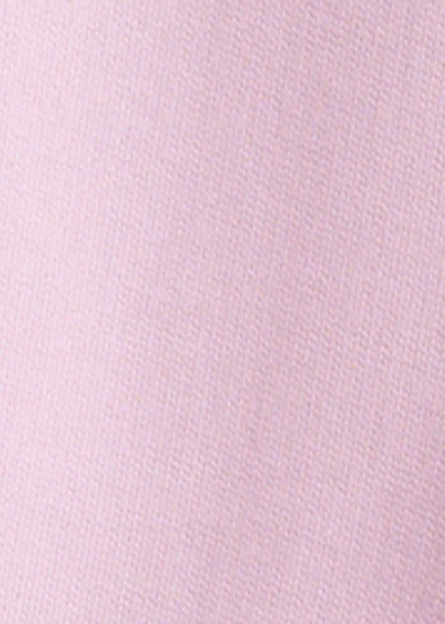  Light pink cotton sweatshirt with sequin embroideries