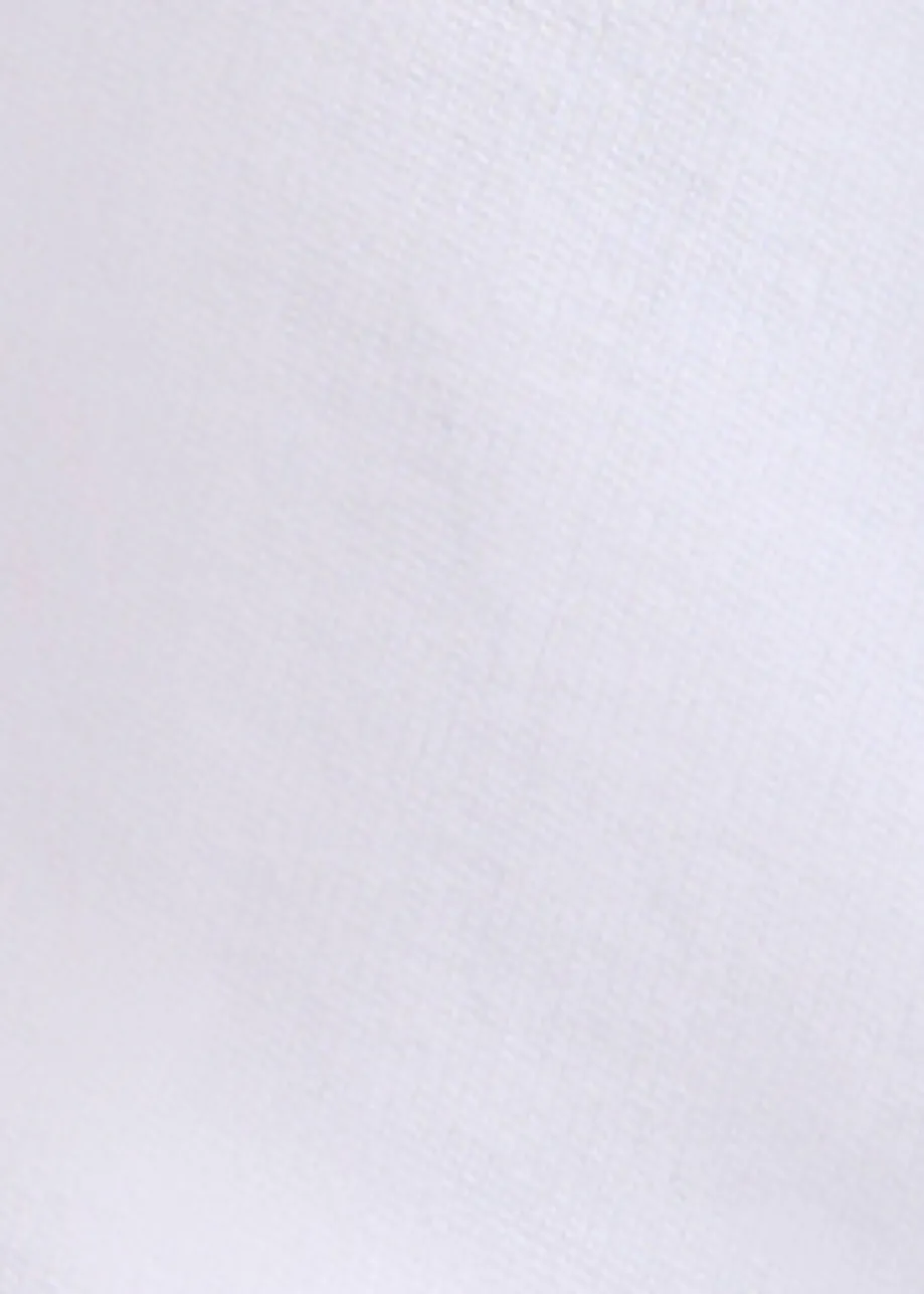  White cotton sweatshirt with sequin embroideries