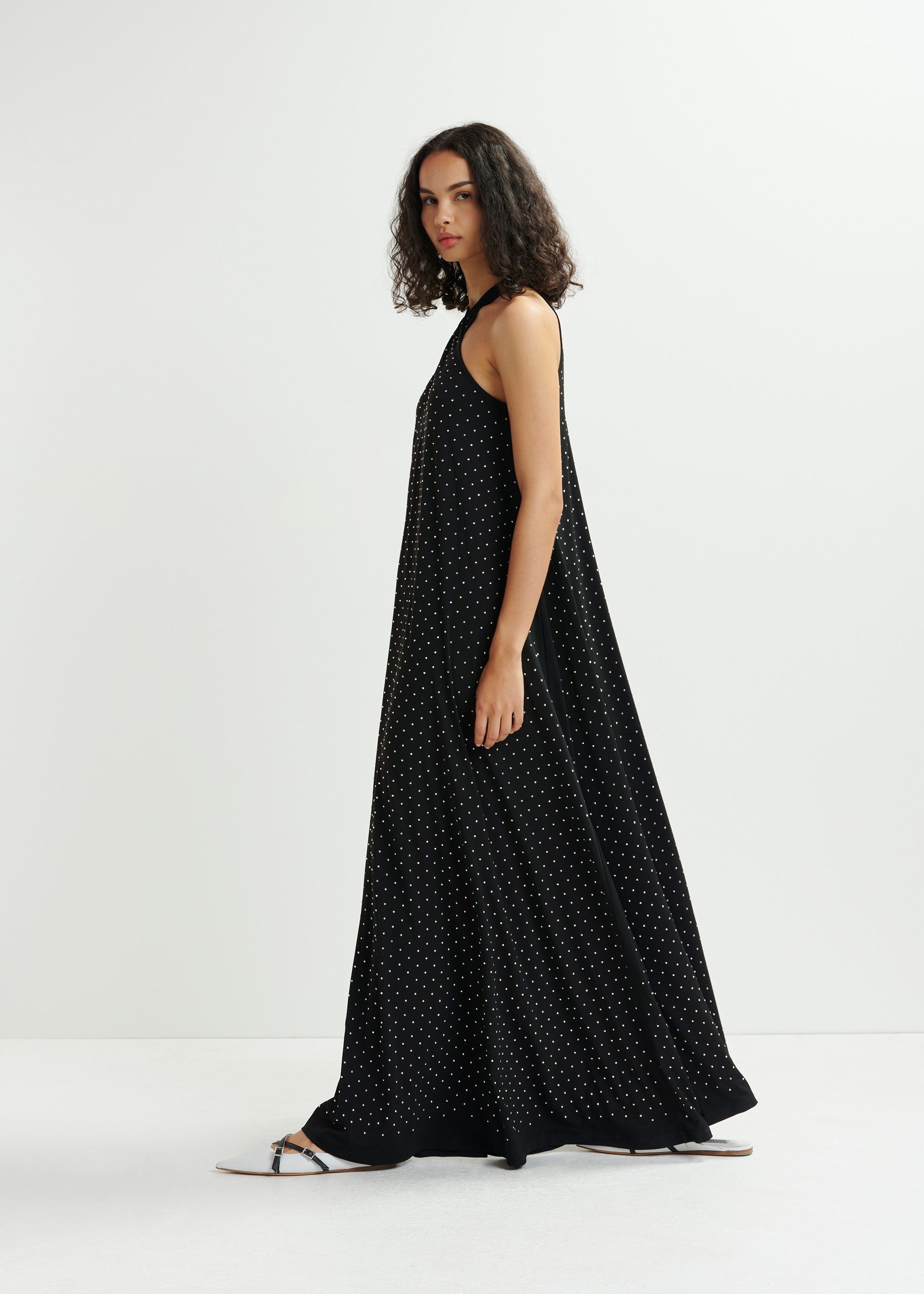 オールインワン・サロペット Essentiel Antwerp Flowers Black Long Dress ESSENTIEL ANTWERP FLOWERS BLACK LONG DRESS – FerrarisBoutique