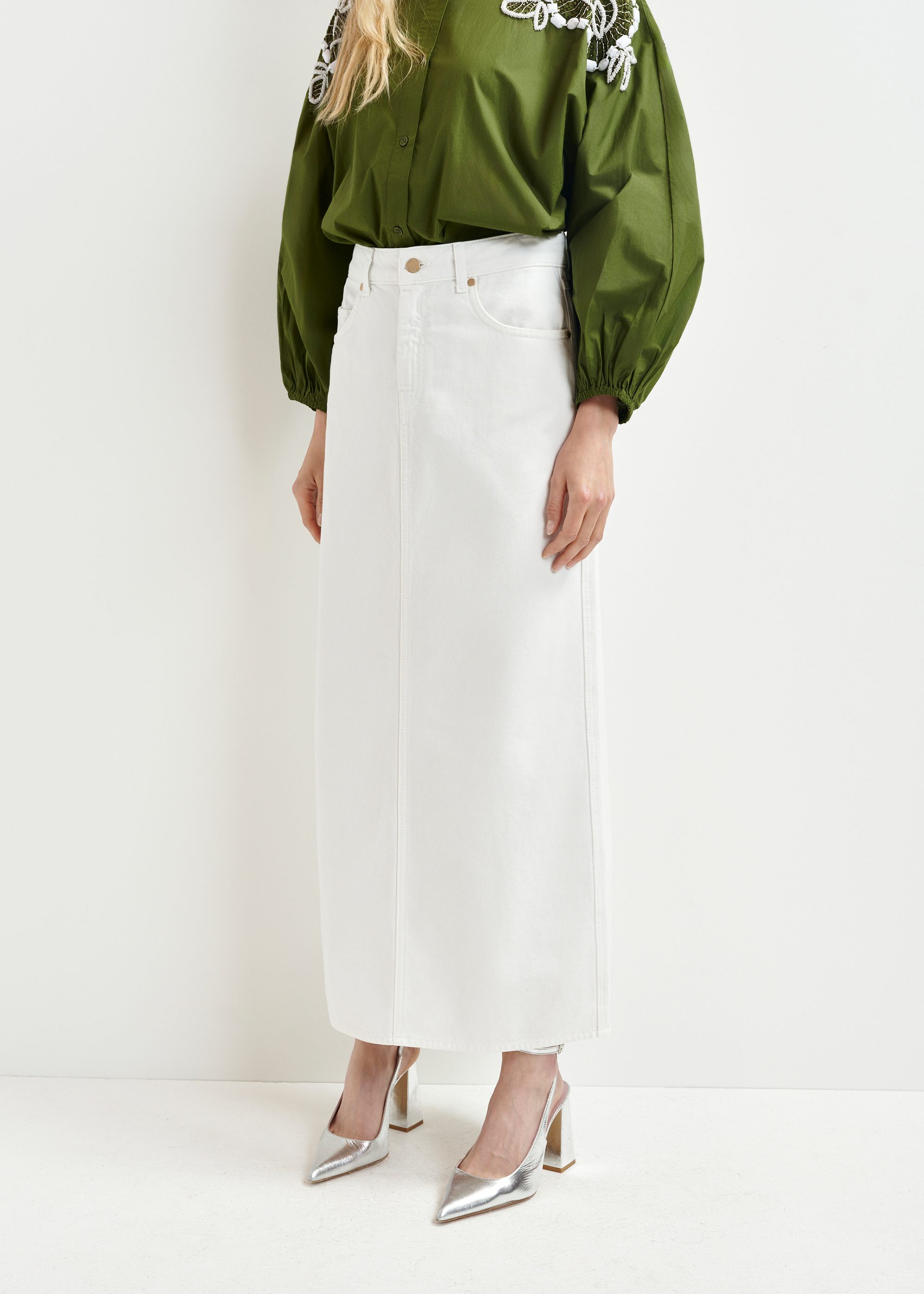 スカート ESSENTIEL ANTWERP Women Mid Skirts HANDKERCHIEF WH00 White Essentiel Antwerp Handkerchief Midi Skirt | White | FARFETCH ID
