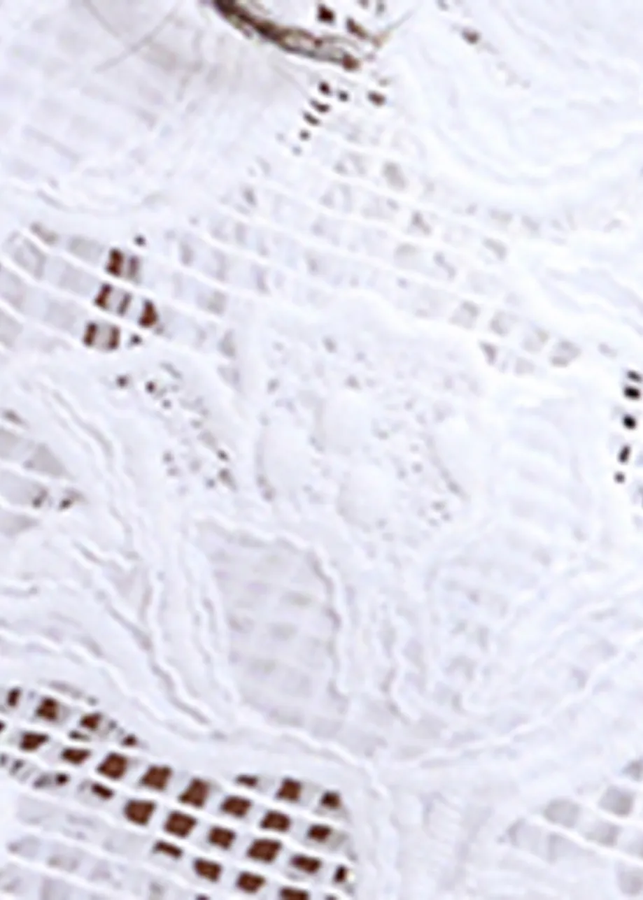 White shirt with lace embroideries